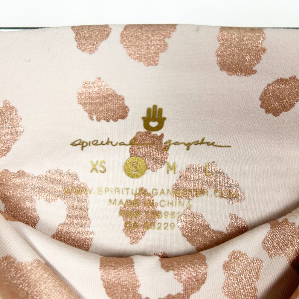 Spiritual Gangster Essential High Waist Legging Lux Cheetah Print Womens Size S - Picture 7 of 12
